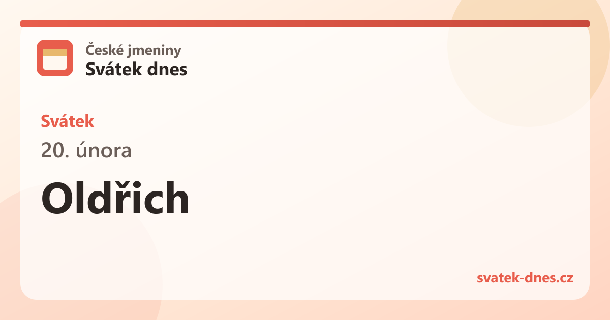 Svátek 20. února: Oldřich