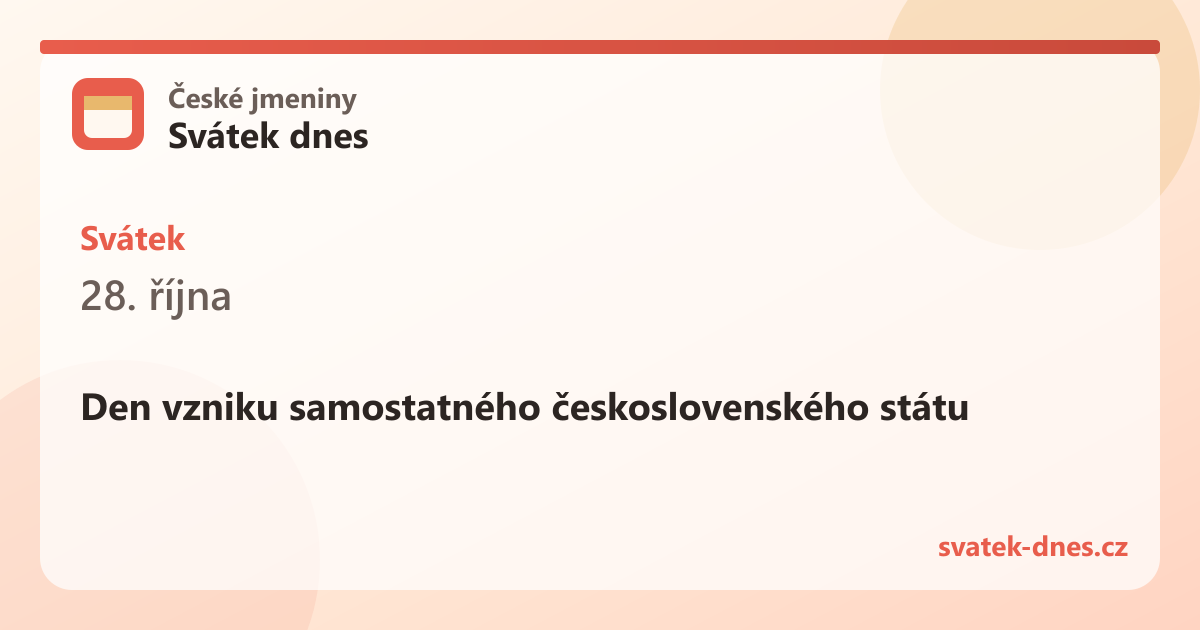 Svátek 28. října