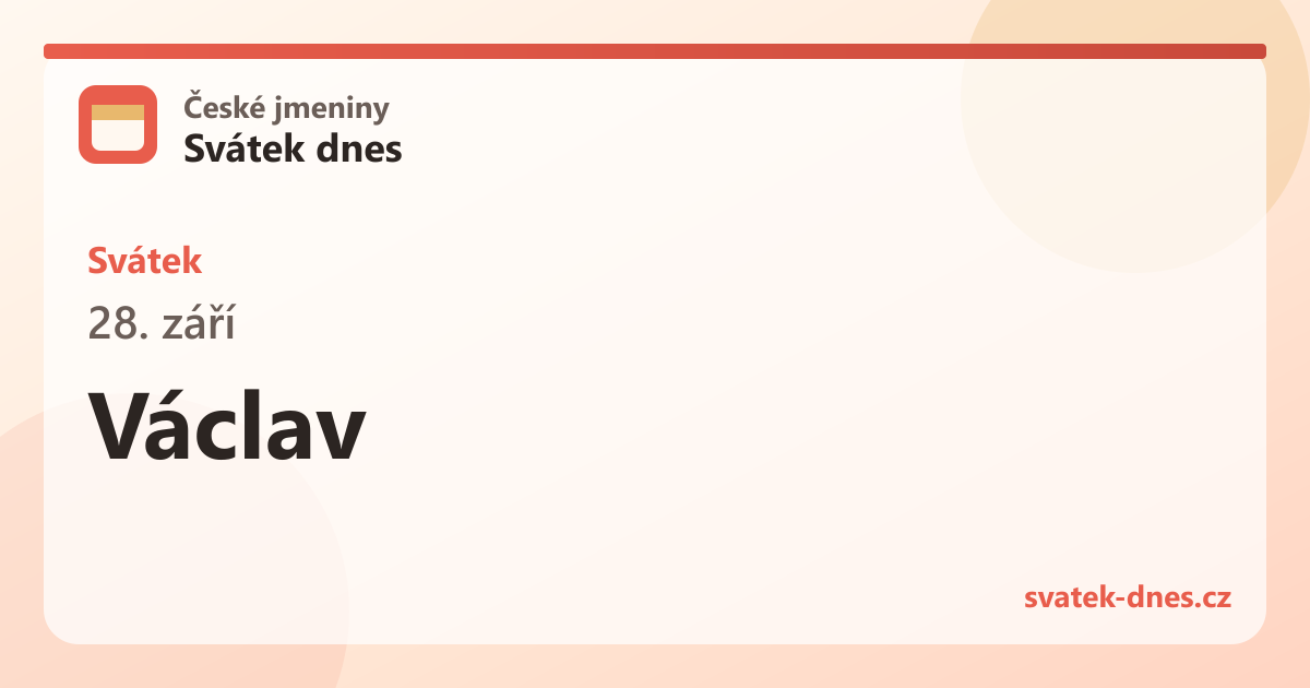 Svátek 28. září: Václav