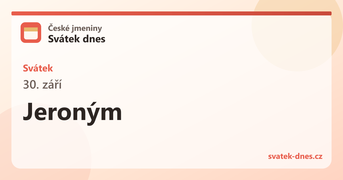 Svátek 30. září: Jeroným