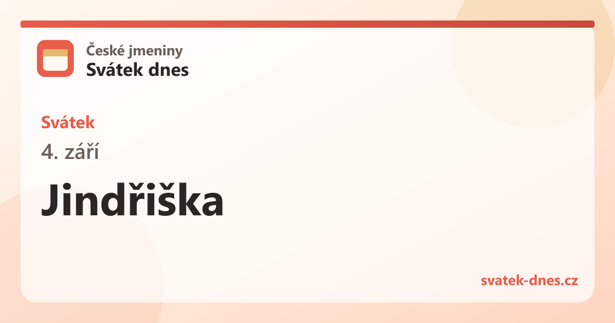 Svátek 4. září: Jindřiška